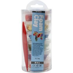 Foam Clay® , metallico, colori forti, 6x14 g/ 1 conf.