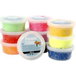 Foam Clay&reg; , colori asst., 10x35 g/ 1 conf.