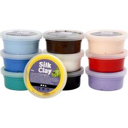 Silk Clay&reg;, Basic 1, colori asst., 10x40 g/ 1 conf.