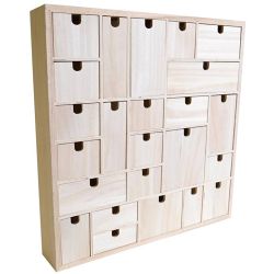 Calendario dell'Avvento in legno da decorare