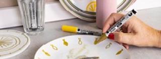 Decorazione in porcellana e vetro (lavabile)